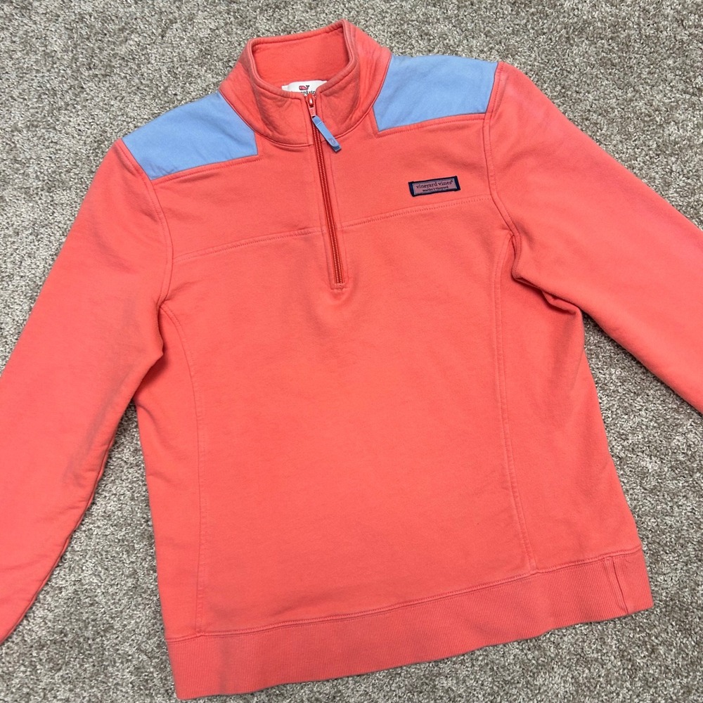 Vineyard‎ Vines Martha's Vineyard 1/4 Zip Pullover Women Size Medium Salmon Pink